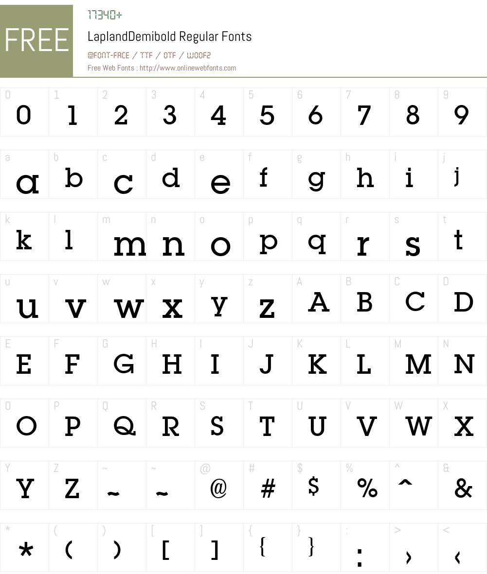 LaplandDemibold Font Screenshots
