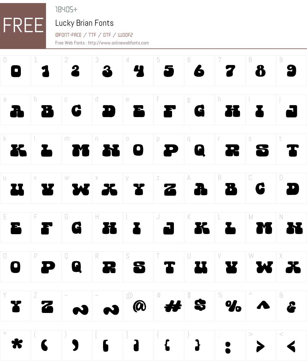 Lucky Brian 1.003;Fontself Maker 3.5.8 Fonts Free Download ...