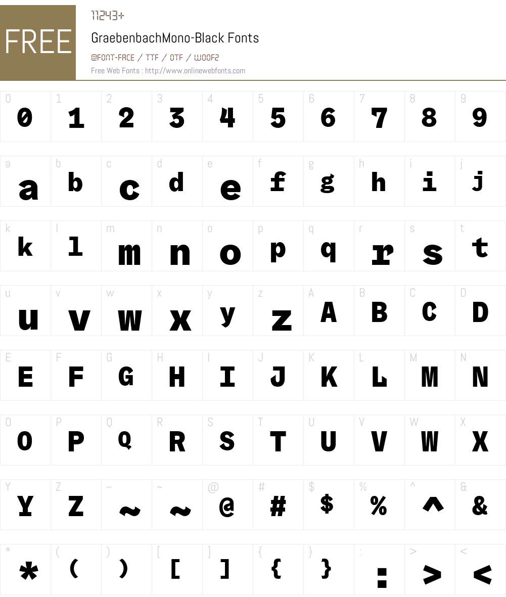 Graebenbach Mono Font Screenshots
