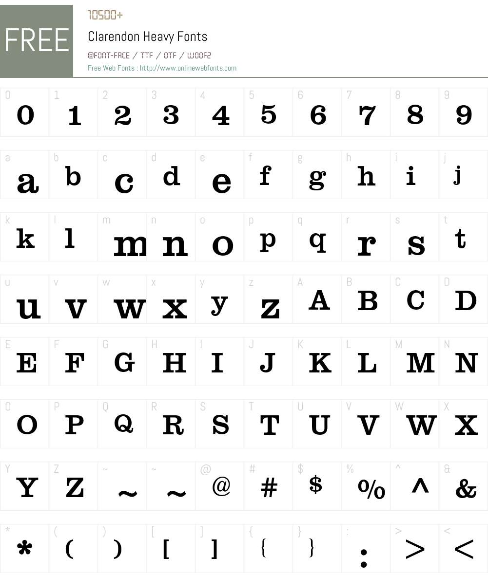 Clarendon BQ Font Screenshots