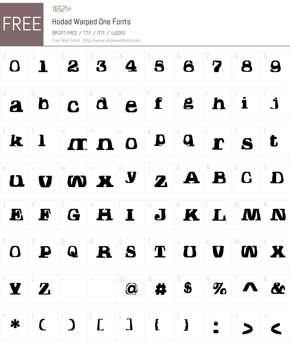 HoDad Font Screenshots