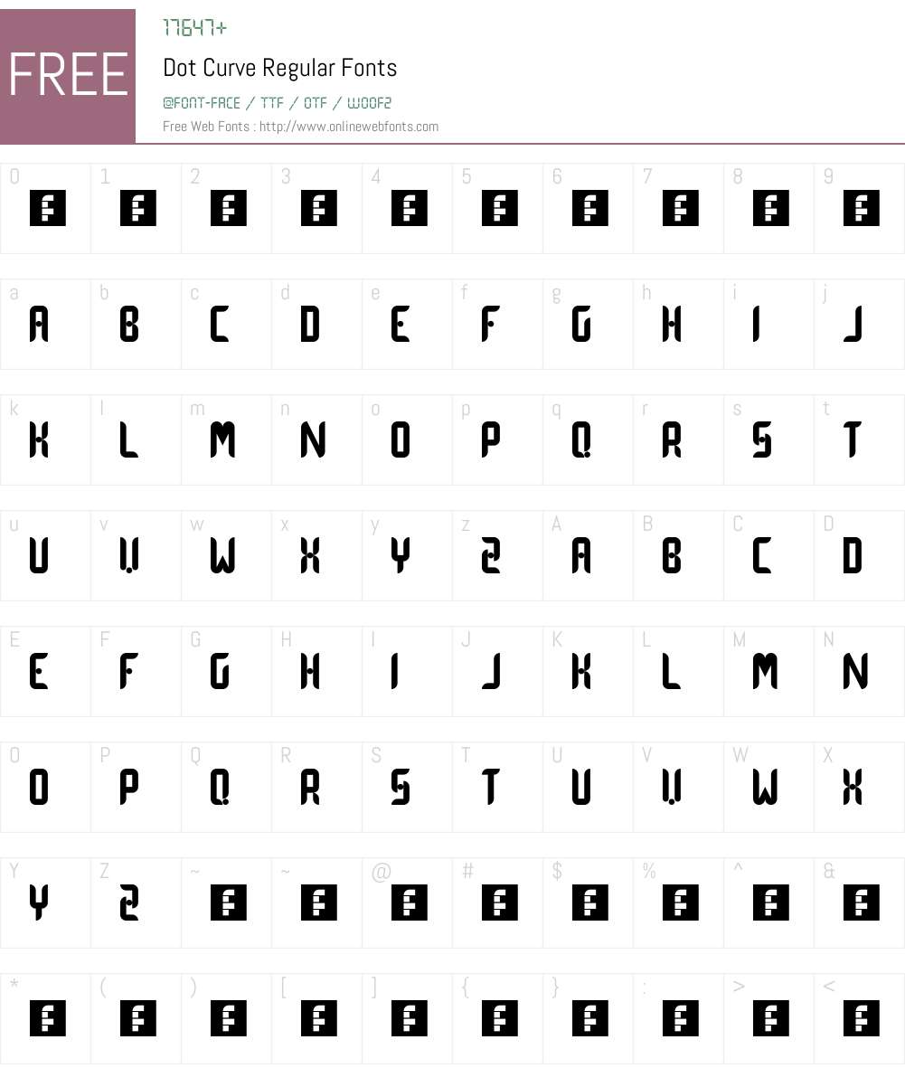 Dot Curve Font Screenshots