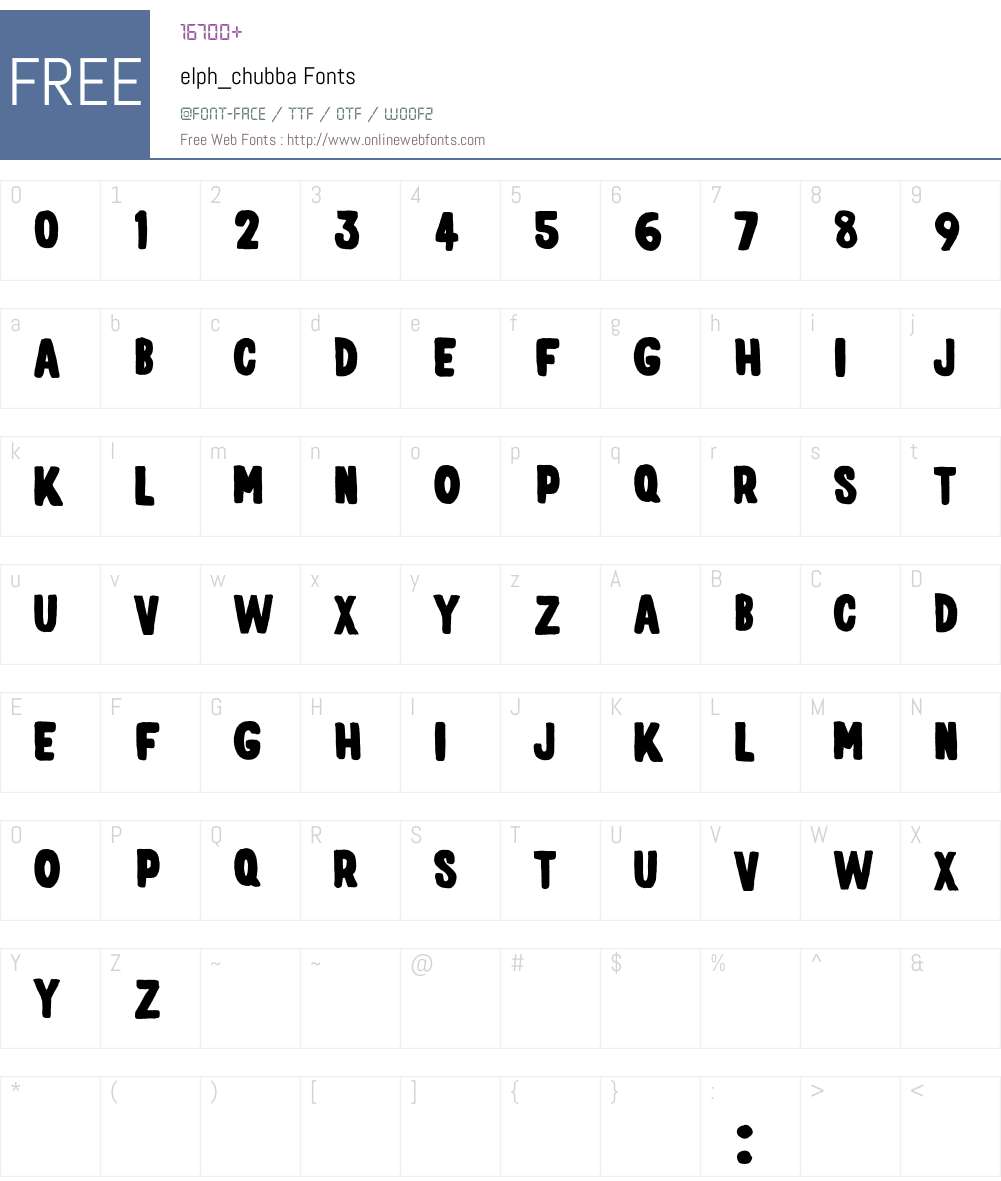 elph_chubba Font Screenshots