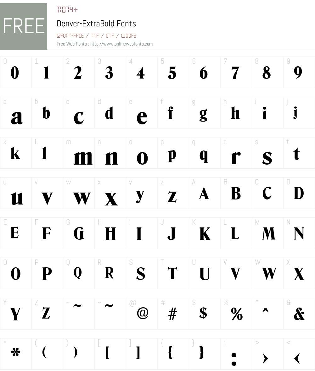 Denver-ExtraBold Font Screenshots