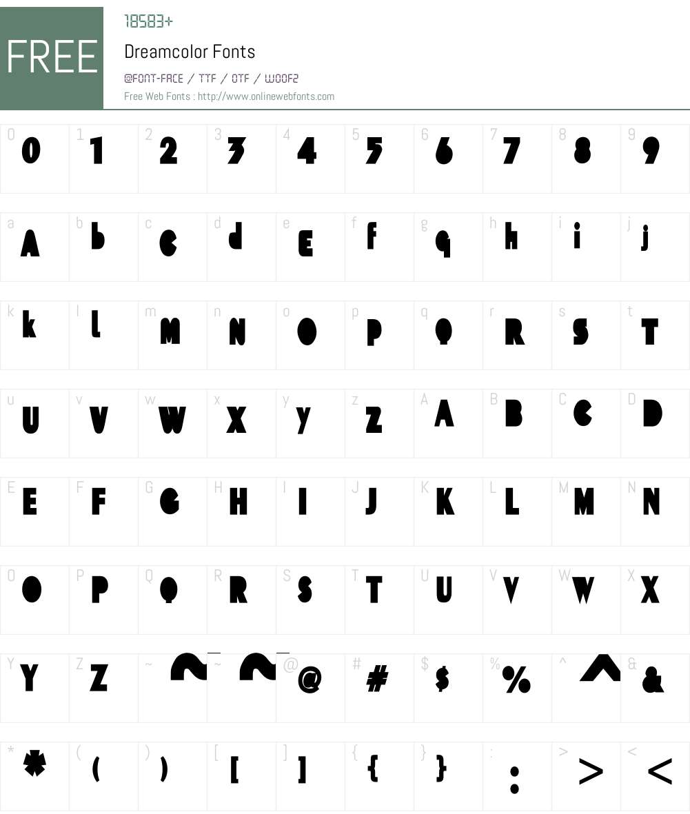 Dreamcolor Font Screenshots