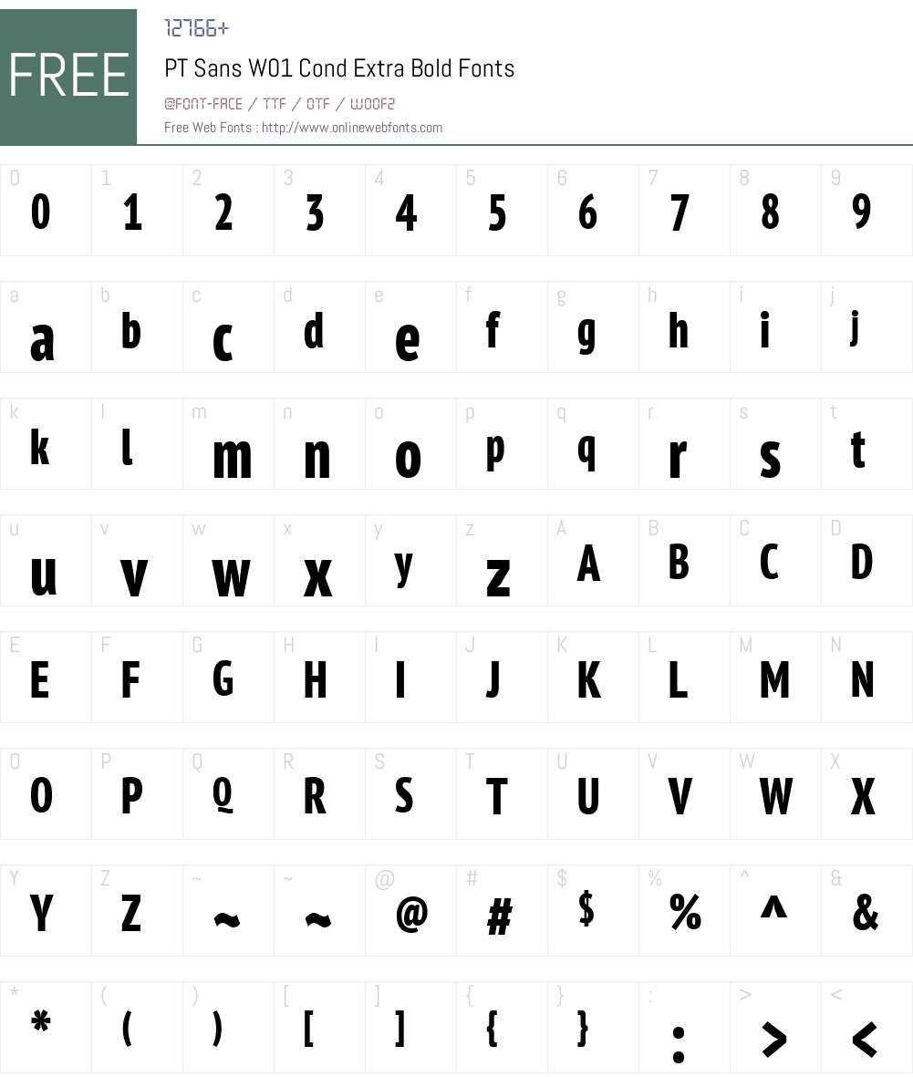 PTSansW01-CondExtraBold Font Screenshots
