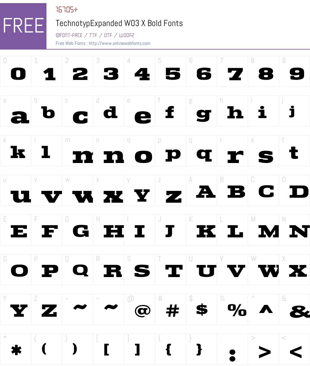 Technotyp Font Screenshots