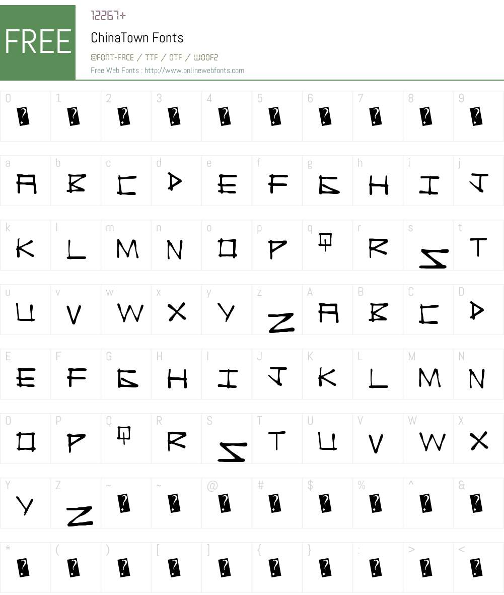 ChinaTown Font Screenshots
