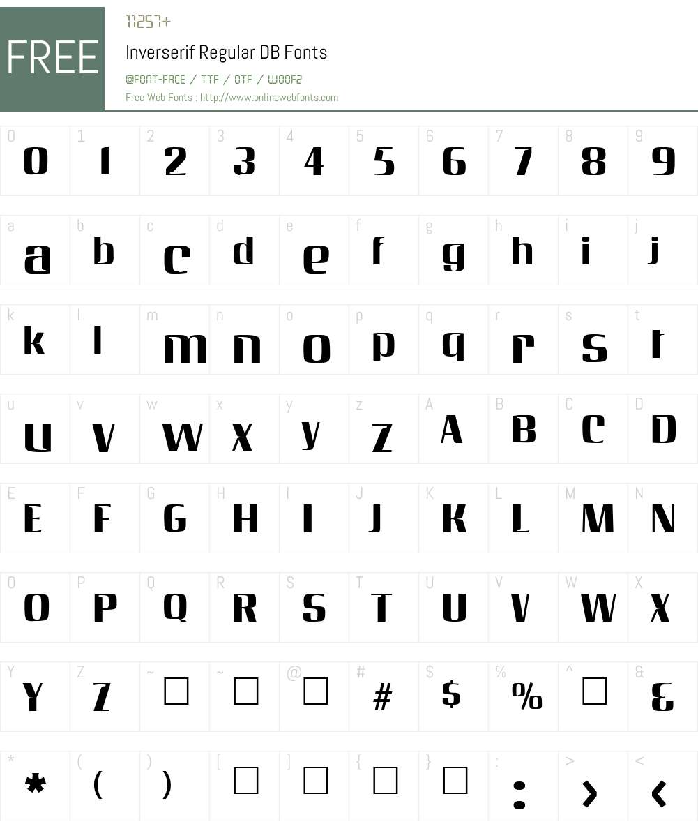 Inverserif DB Font Screenshots