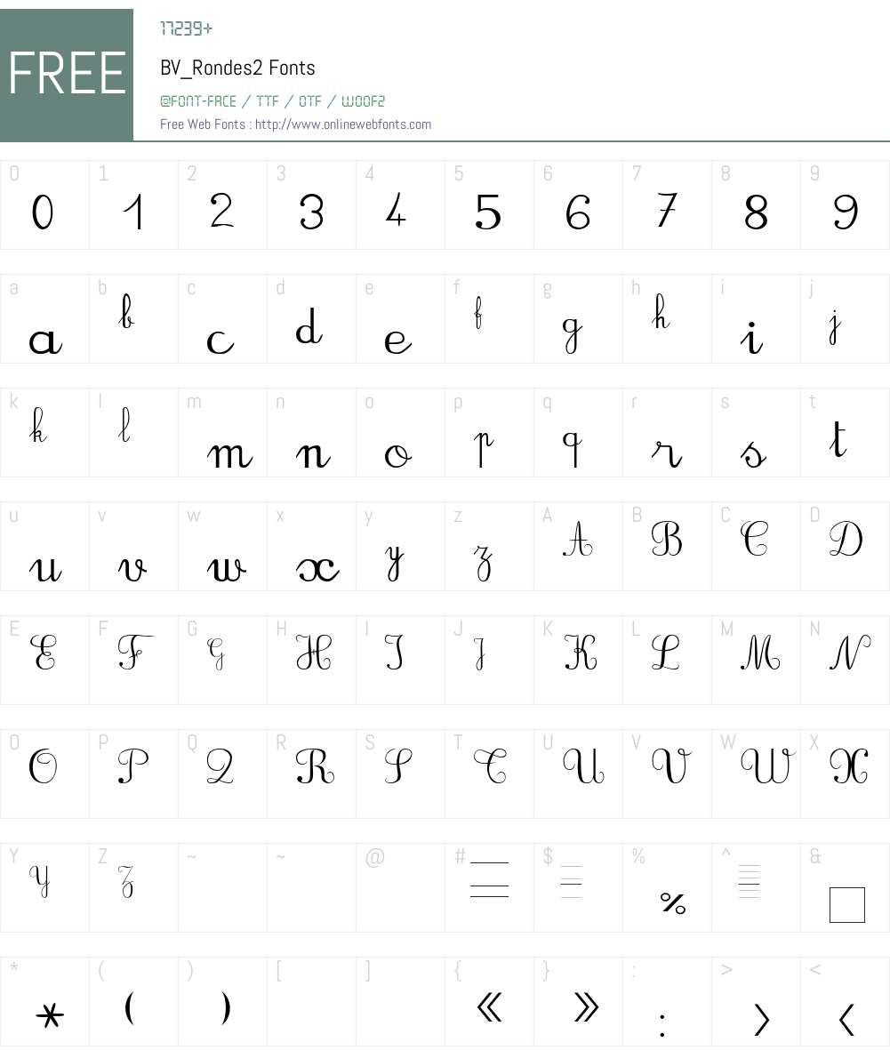 BV_Rondes2 Font Screenshots