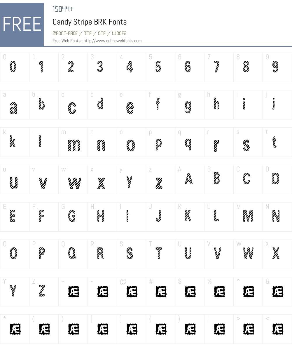 Candy Stripe BRK Font Screenshots