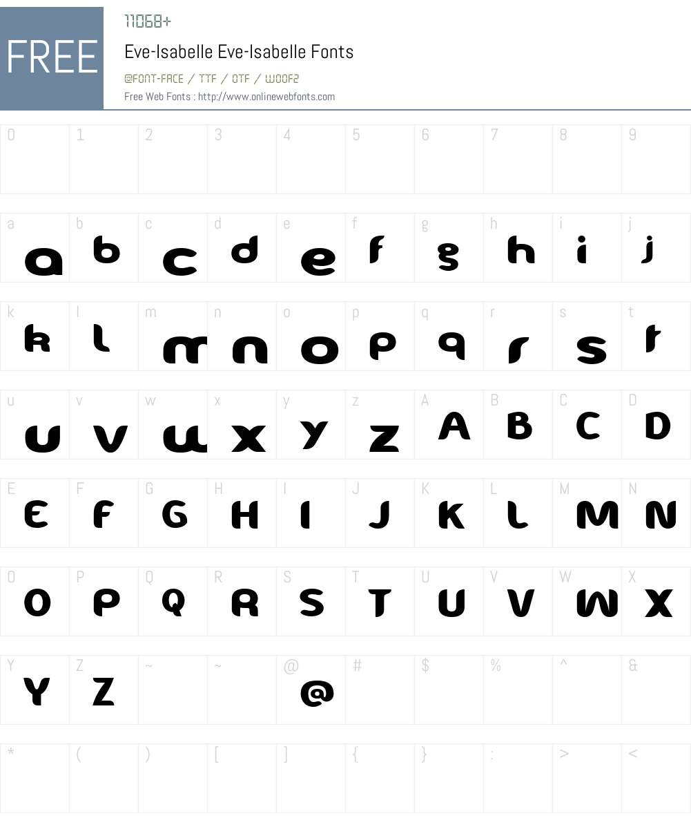 EveIsabelle Font Screenshots