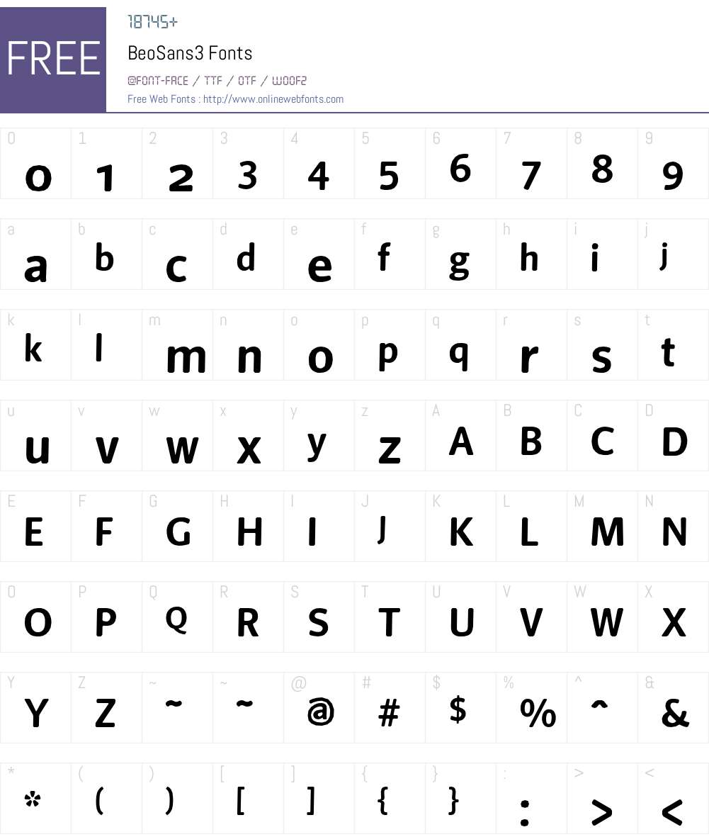 BeoSans3 Font Screenshots