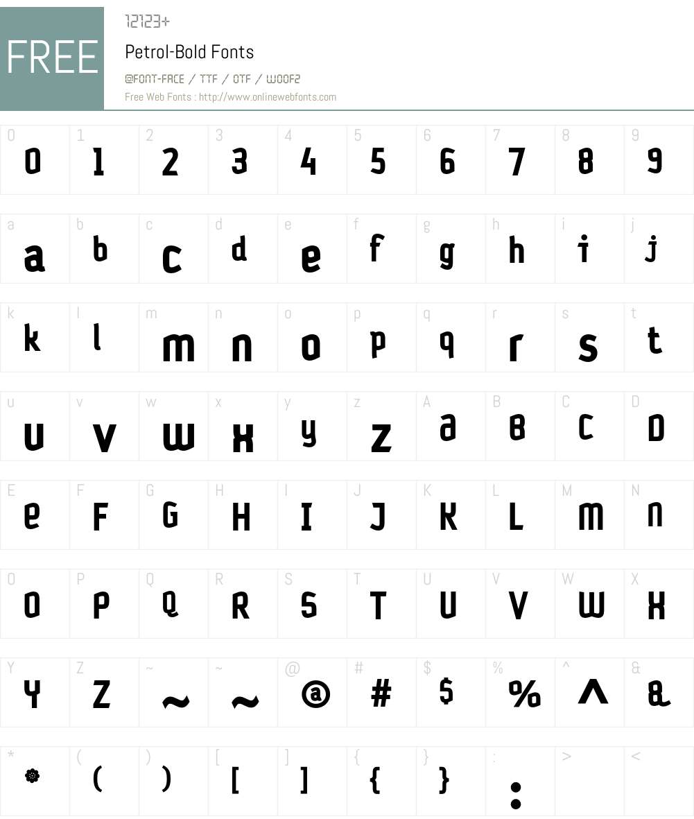 Petrol Font Screenshots