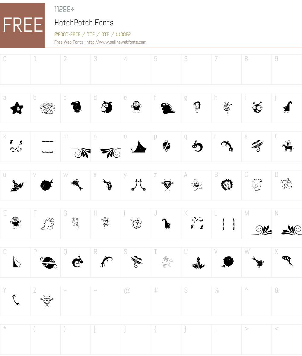 HotchPotch Font Screenshots