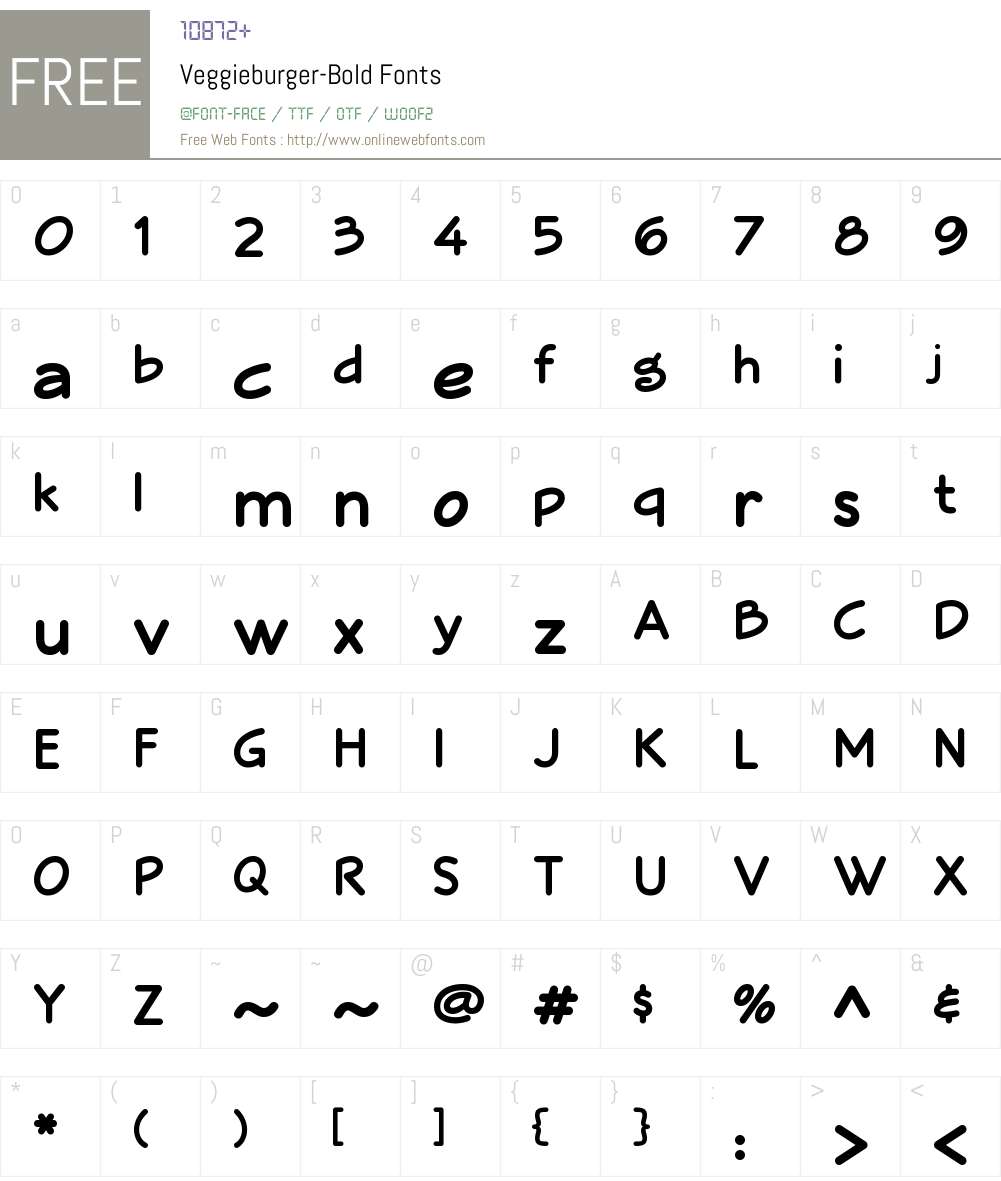 Veggieburger Font Screenshots