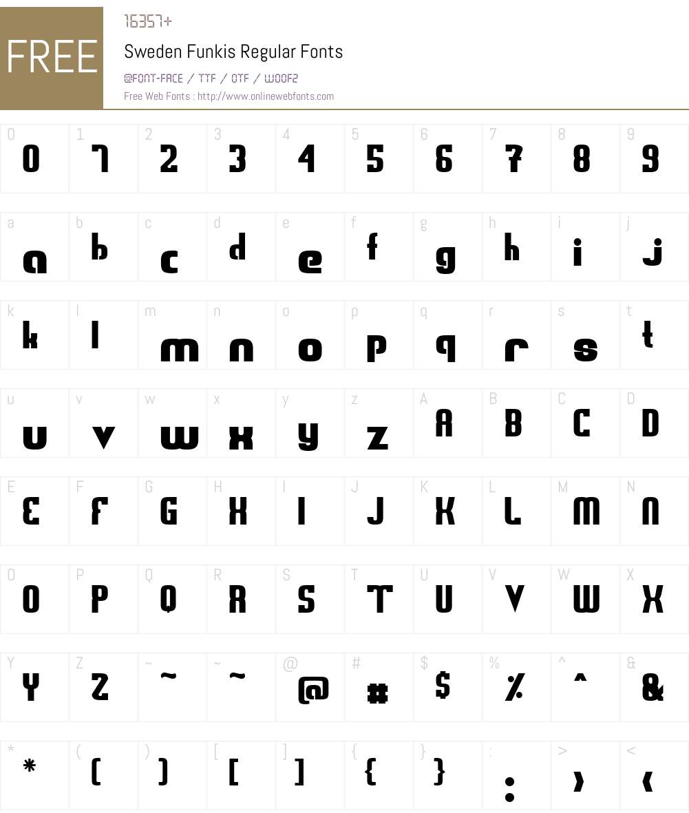 Sweden Funkis Regular Font Screenshots