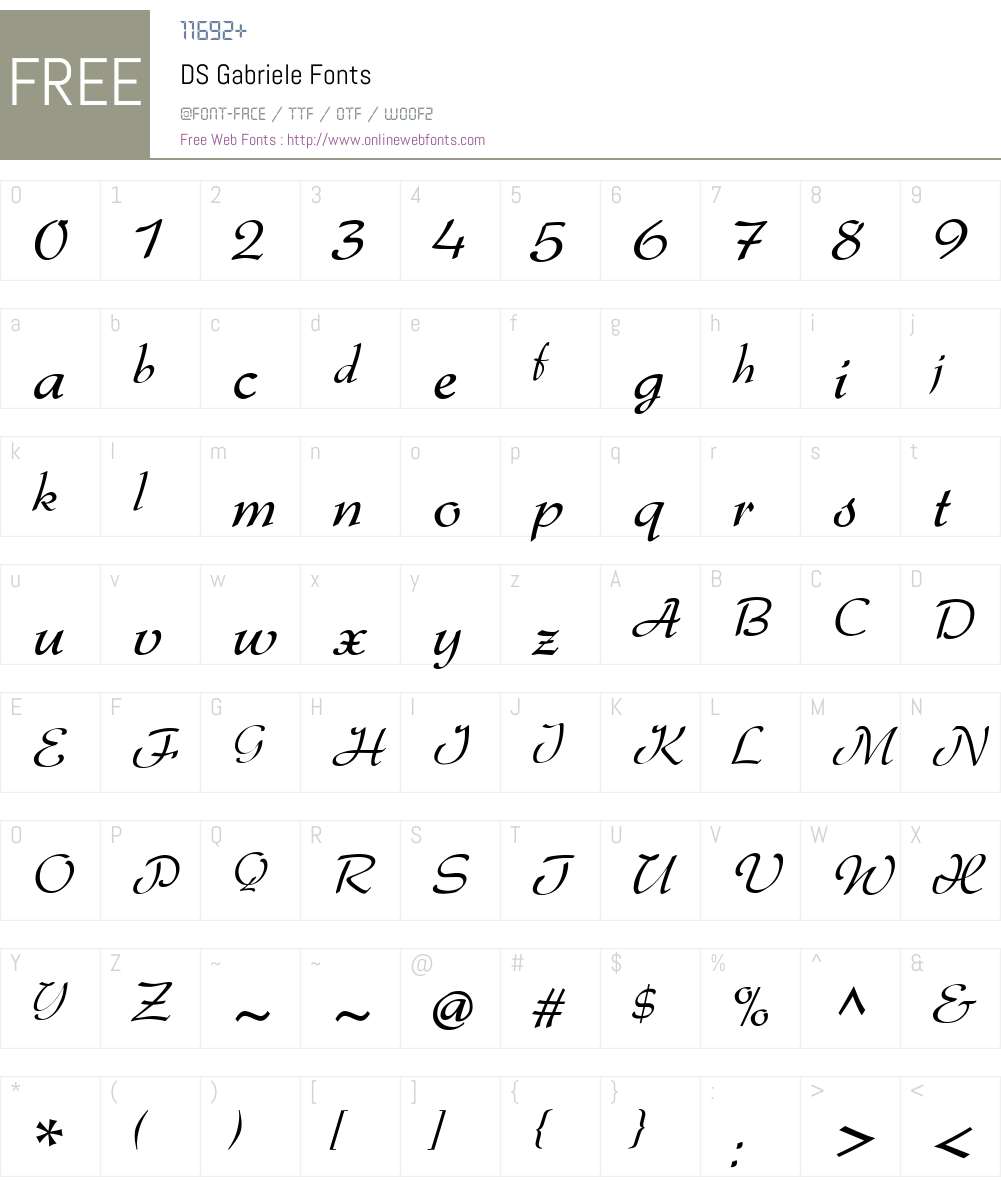 DS Gabriele Font Screenshots