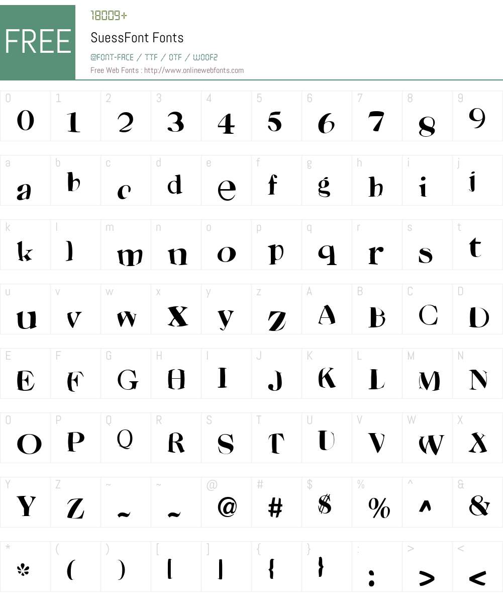 SuessFont Font Screenshots