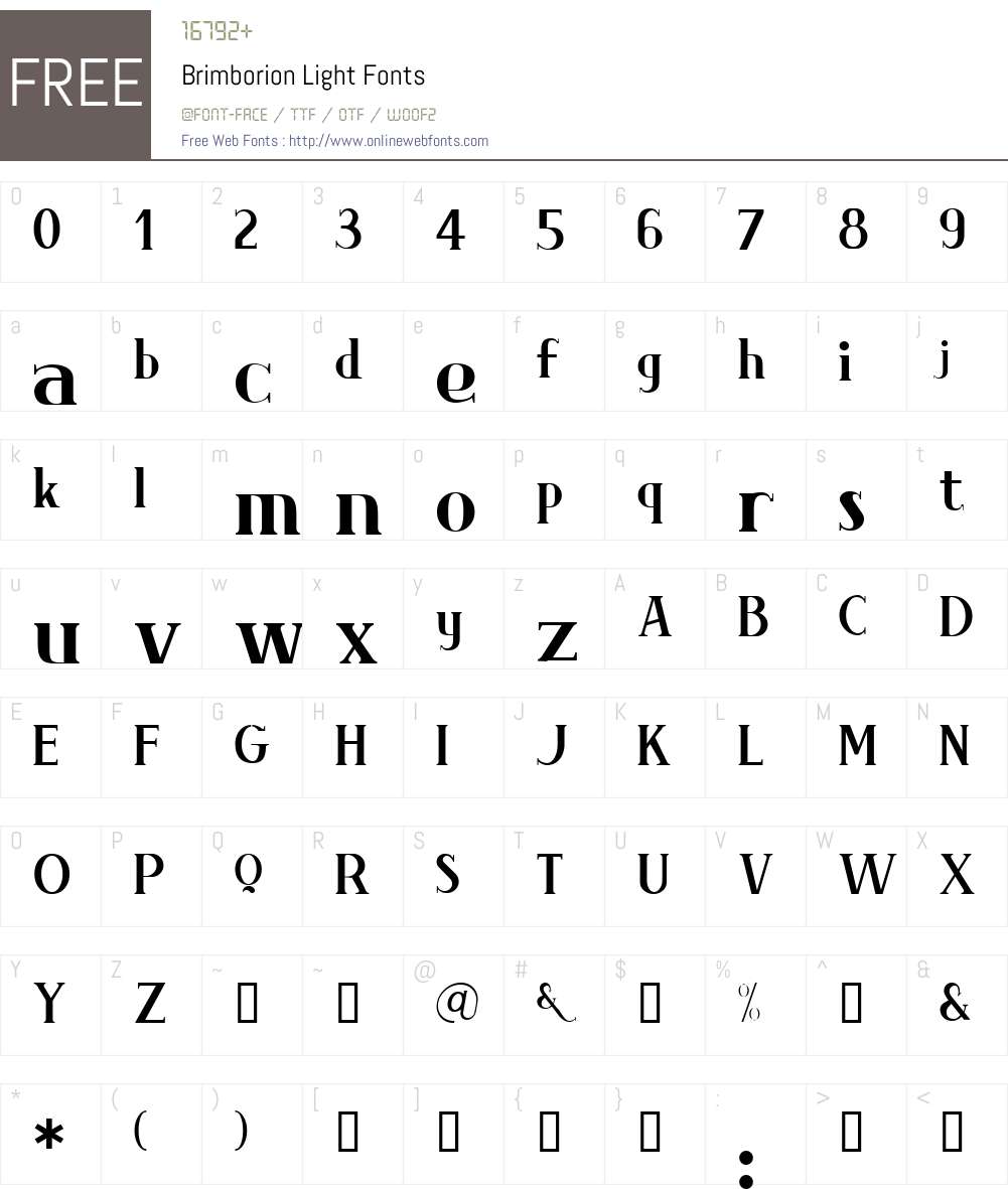 Brimborion Font Screenshots