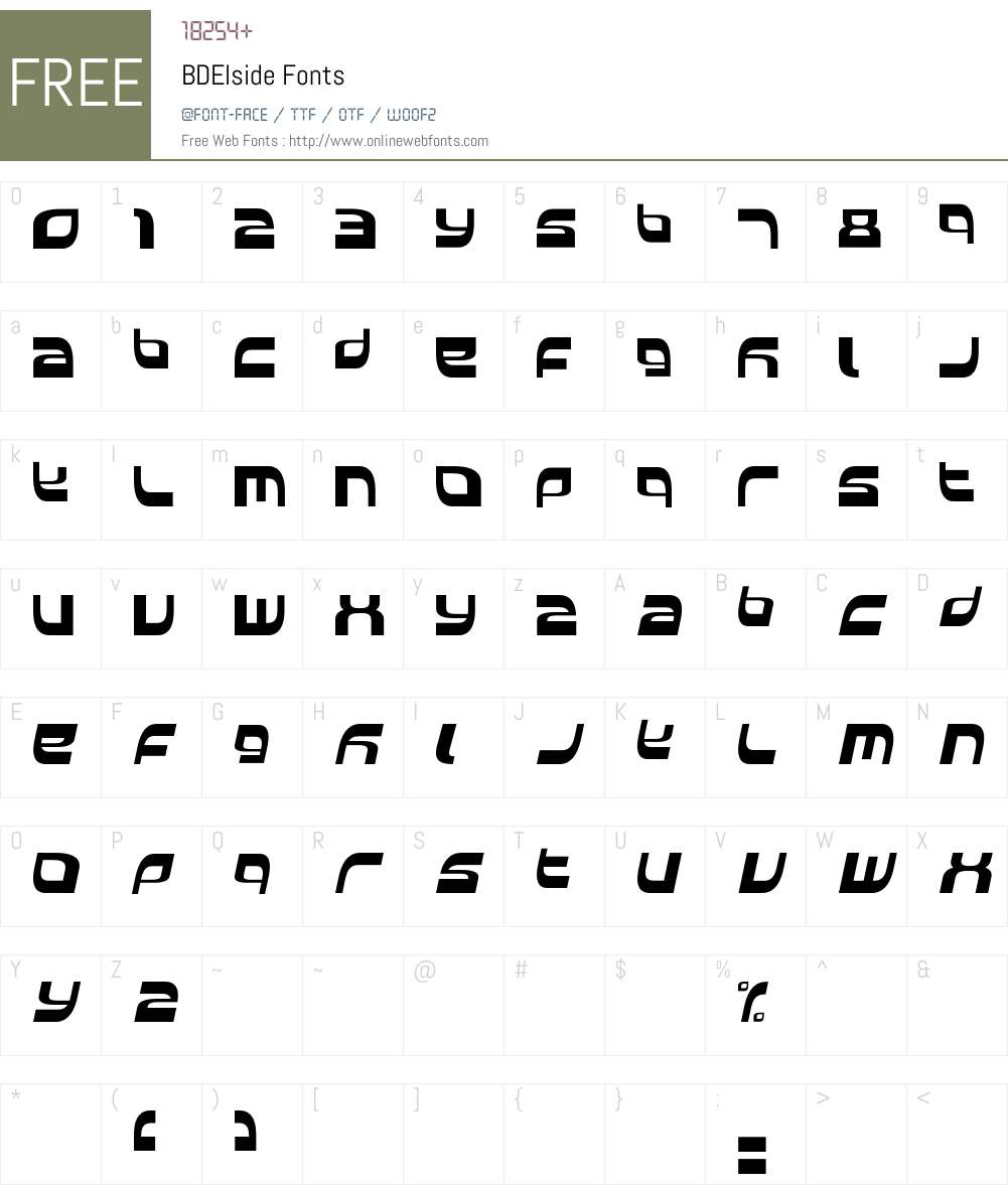 BDElside Font Screenshots