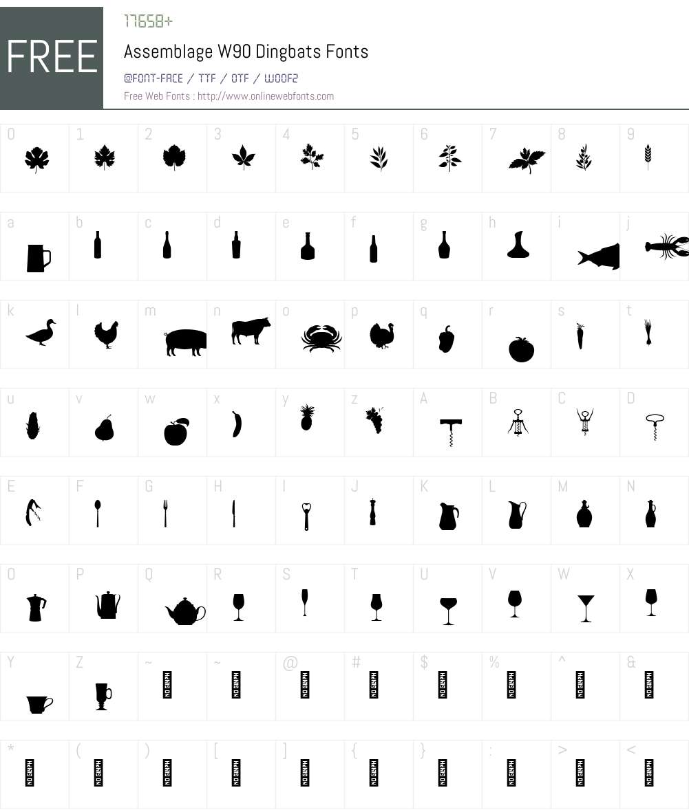 Assemblage Font Screenshots