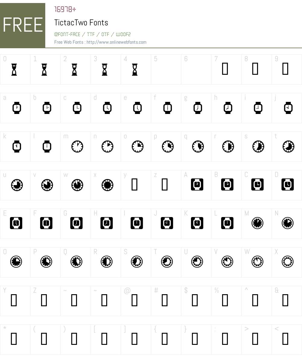 TictacTwo Font Screenshots