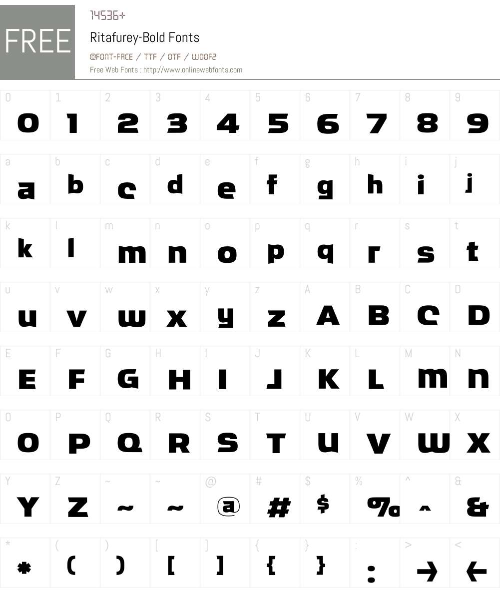 Ritafurey Font Screenshots