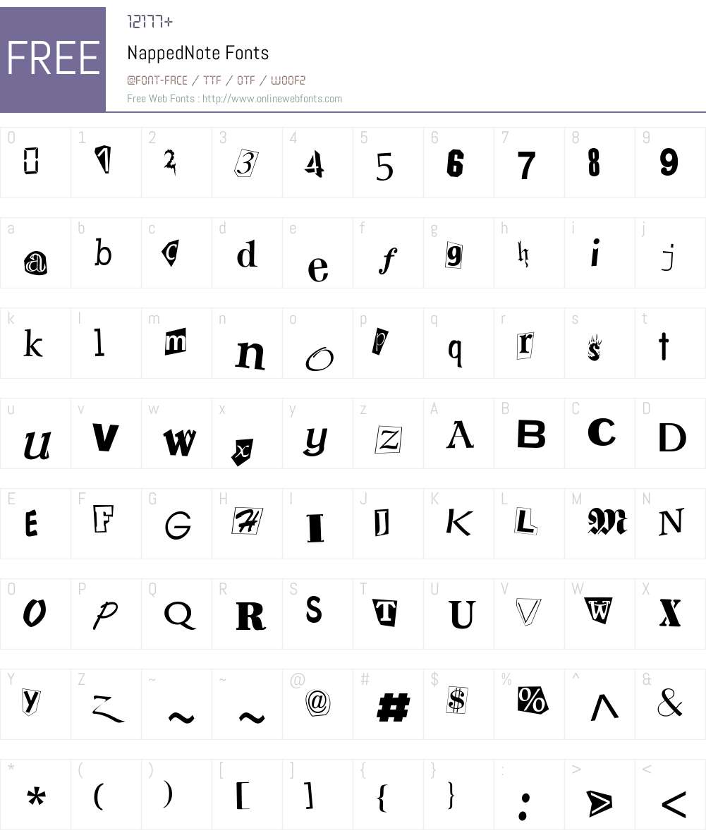 NappedNote Font Screenshots