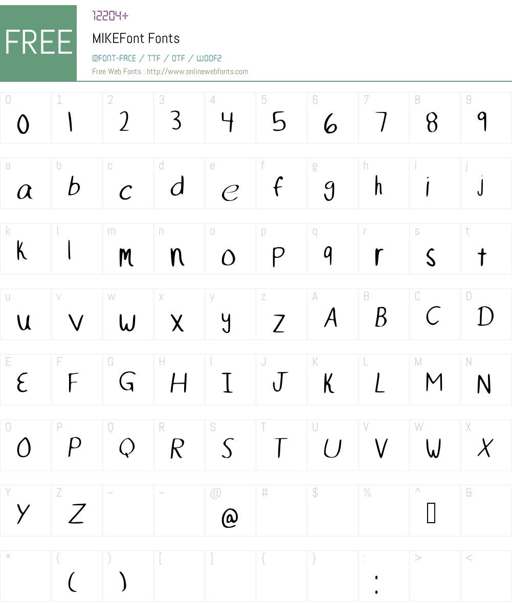 MIKEFont Font Screenshots