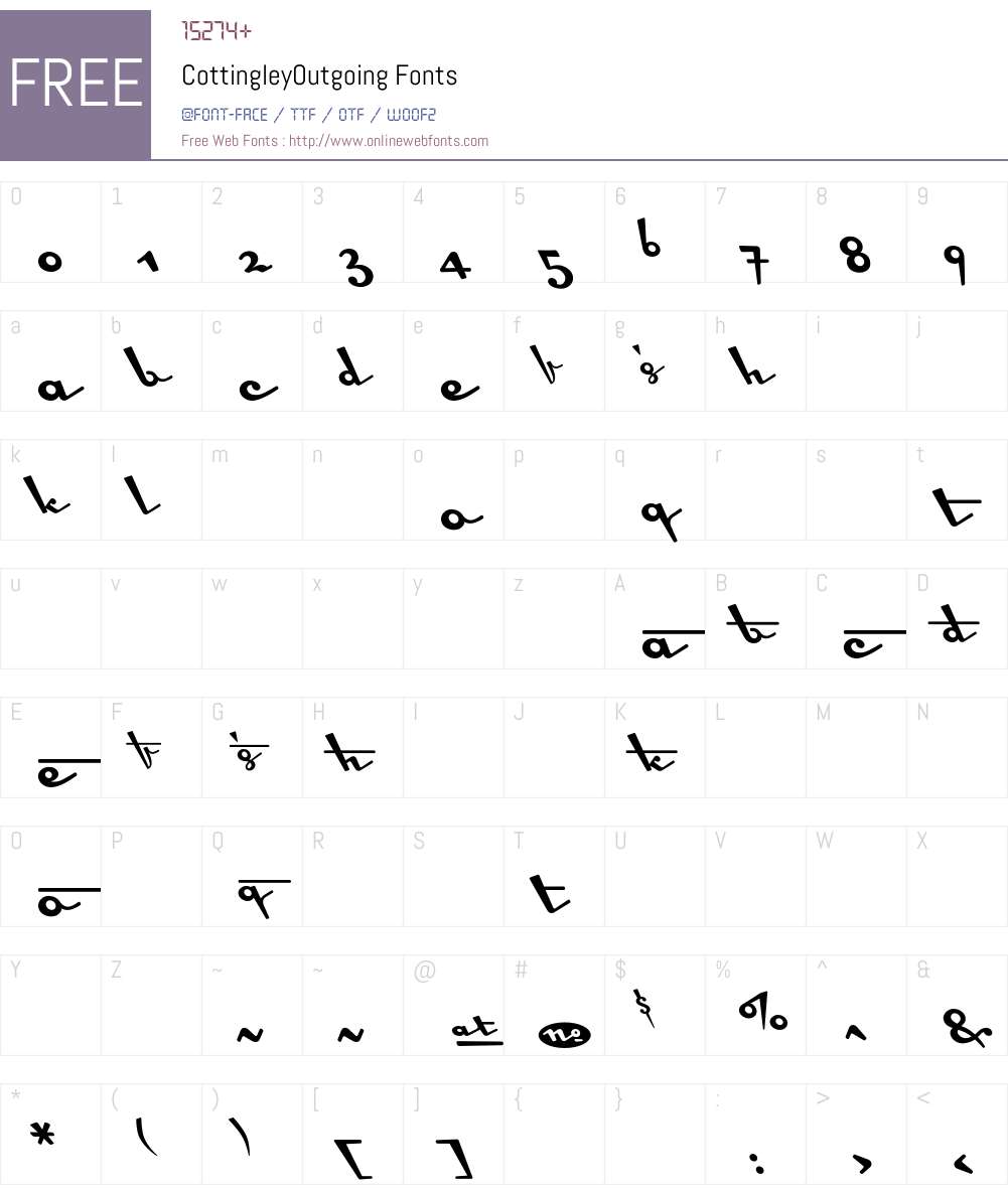 Cottingley Font Screenshots