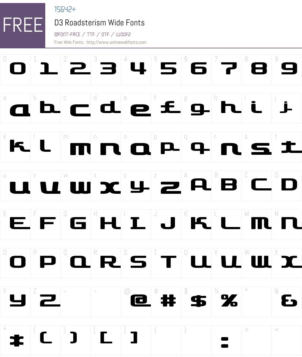 D3 Roadsterism Wide Font Screenshots