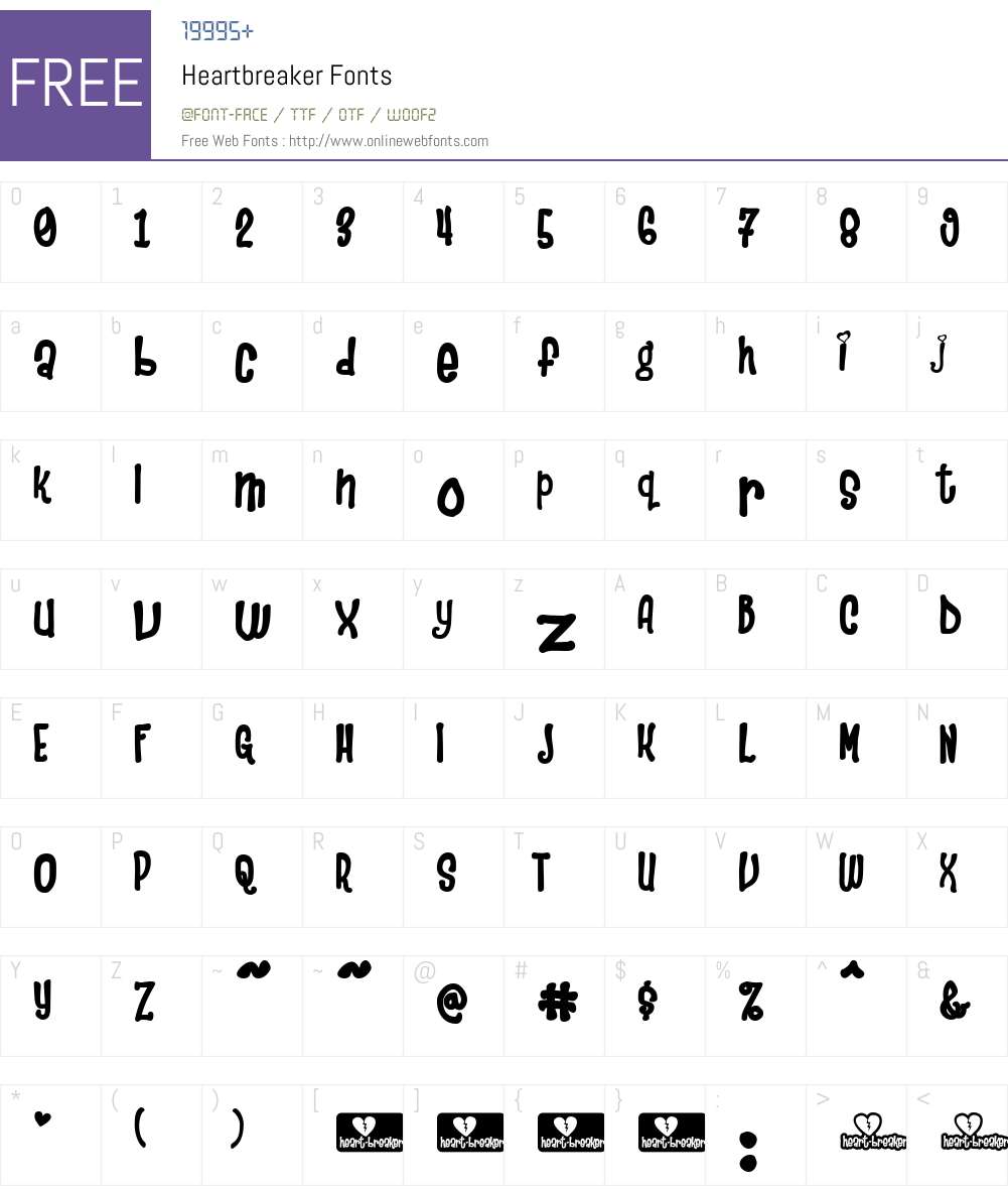 Heartbreaker Font Screenshots