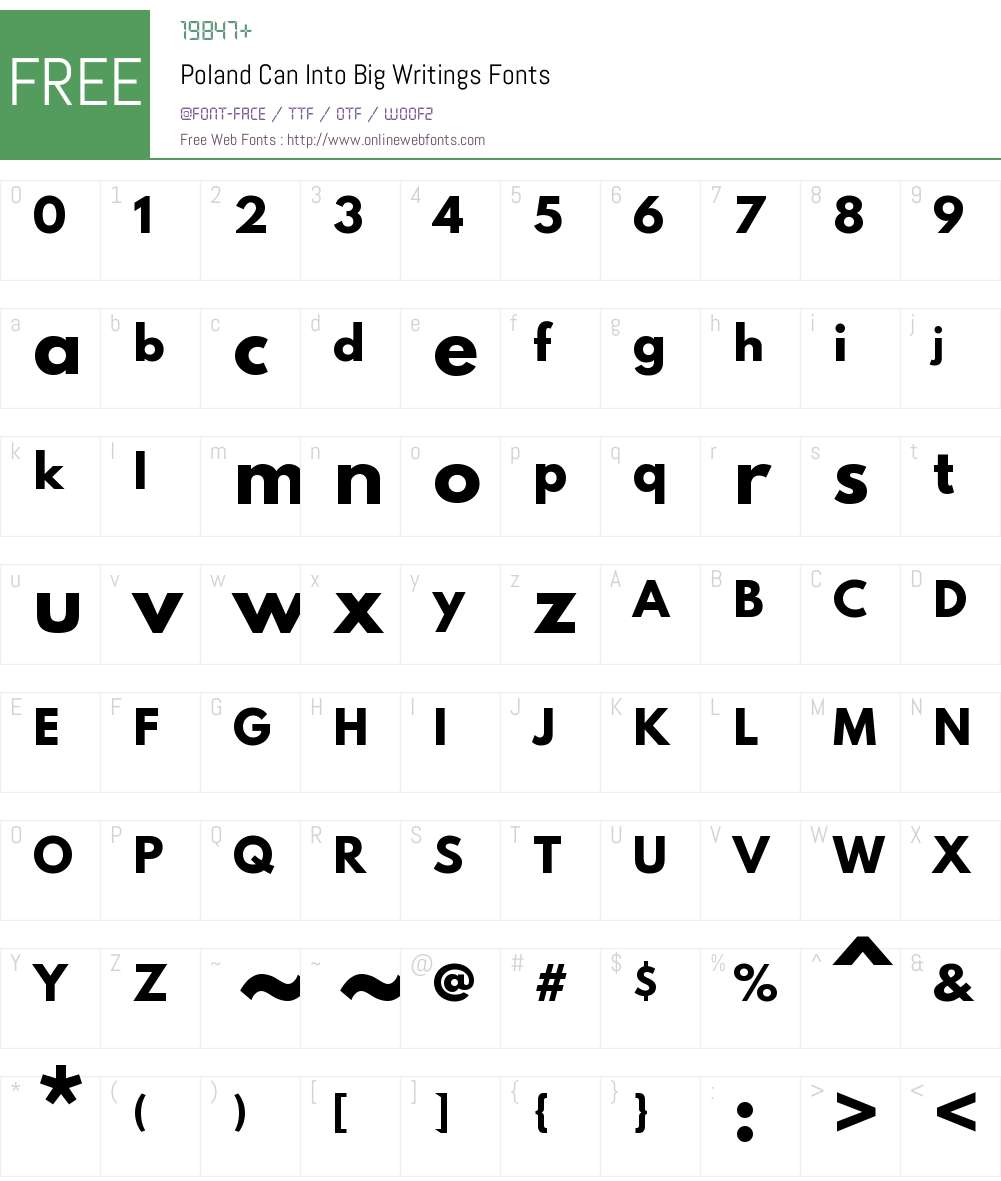 Large Font Element Poland Can Into Big Writings 0.92 Fonts Free Download - OnlineWebFonts.COM