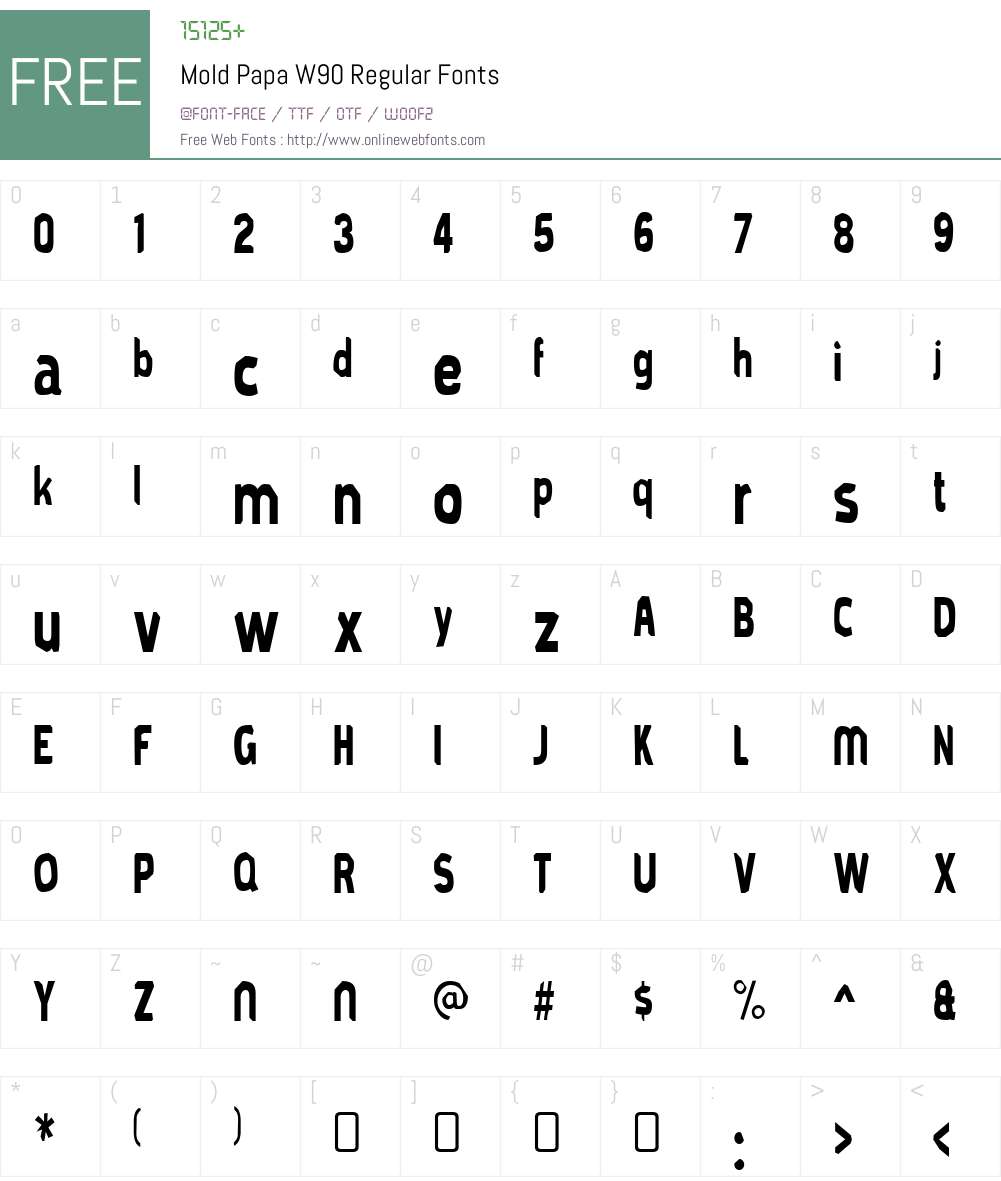 MoldPapaW90-Regular Font Screenshots