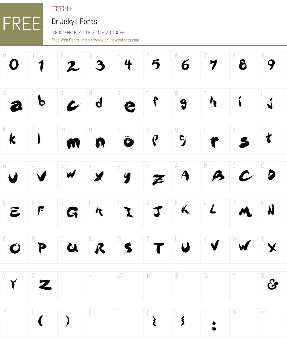 Dr Jekyll Font Screenshots
