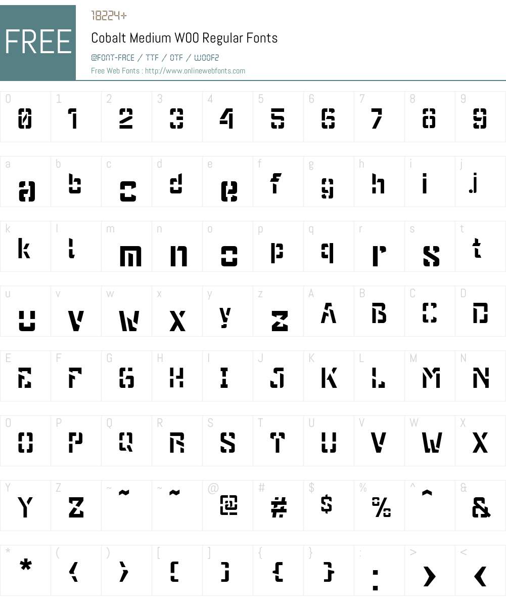 Cobalt Font Screenshots