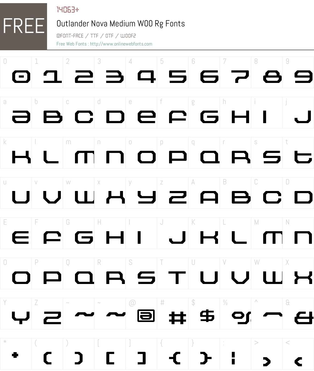 OutlanderNovaMediumW00-Rg Font Screenshots