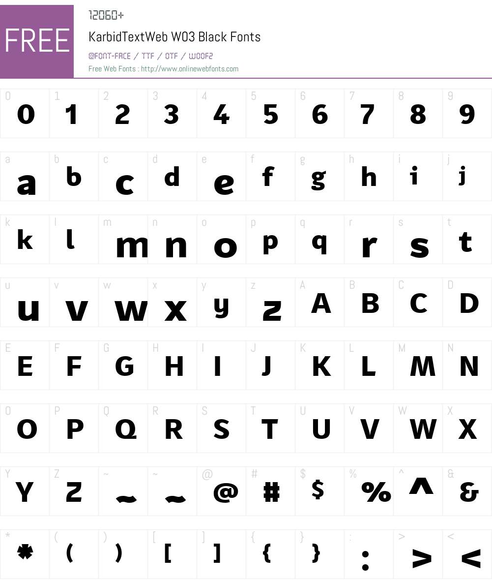 FF Karbid Text Font Screenshots