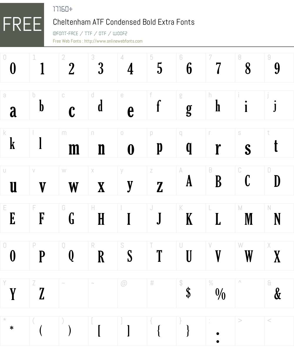 Cheltenham ATF BQ Font Screenshots