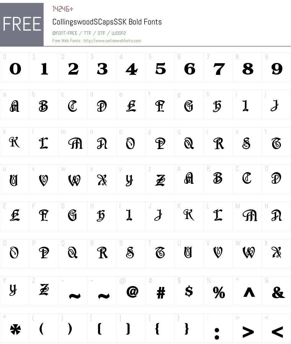 CollingswoodSCapsSSK Font Screenshots