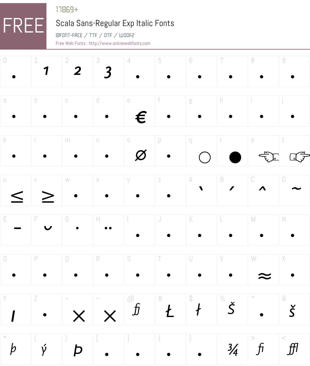 Scala Sans Font Screenshots