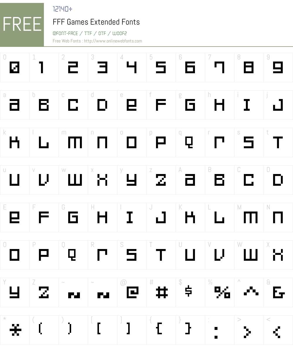FFF Games Extended Font Screenshots