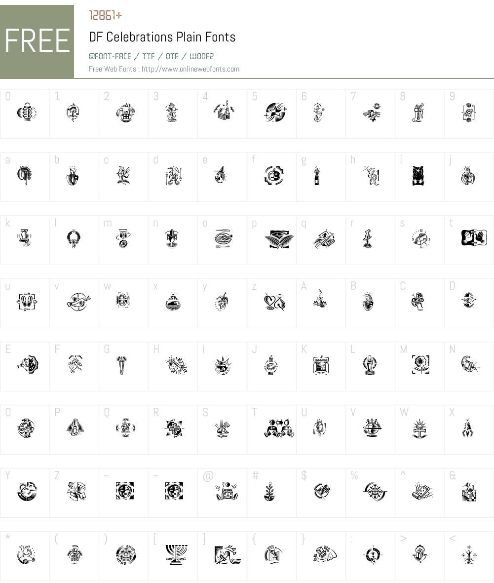 DF Celebrations Font Screenshots