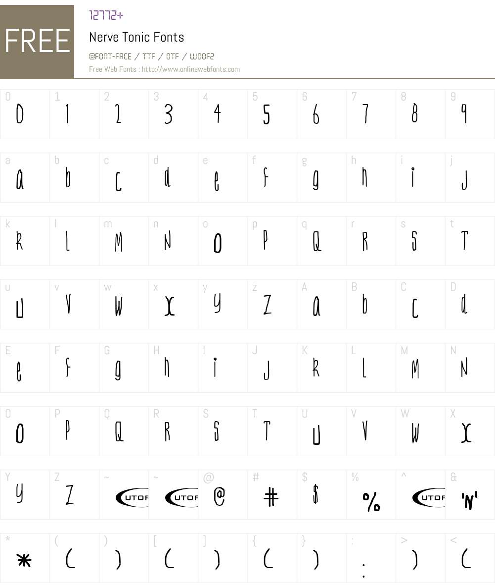 Nerve Tonic Font Screenshots