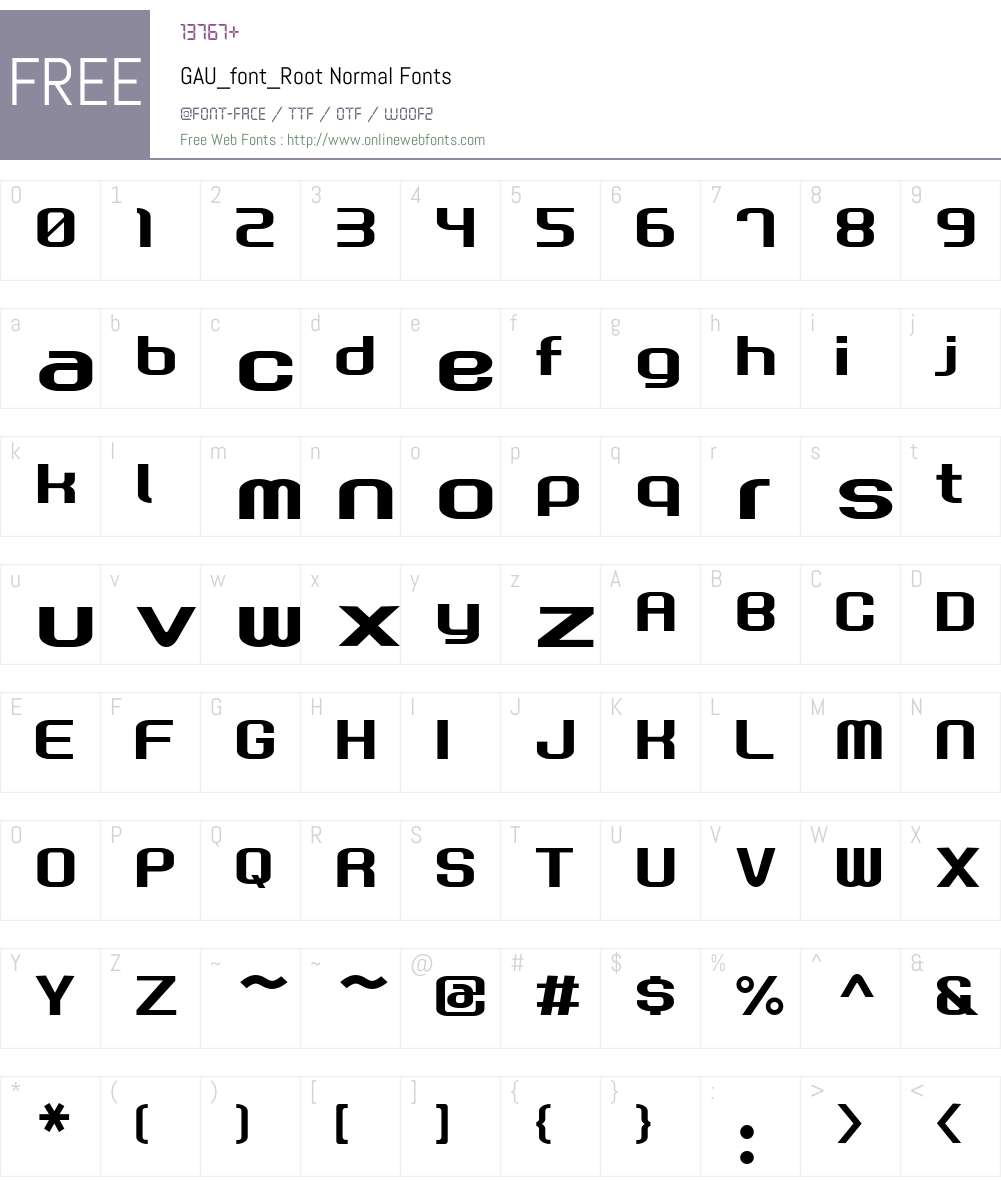 GAU_font_Root Font Screenshots