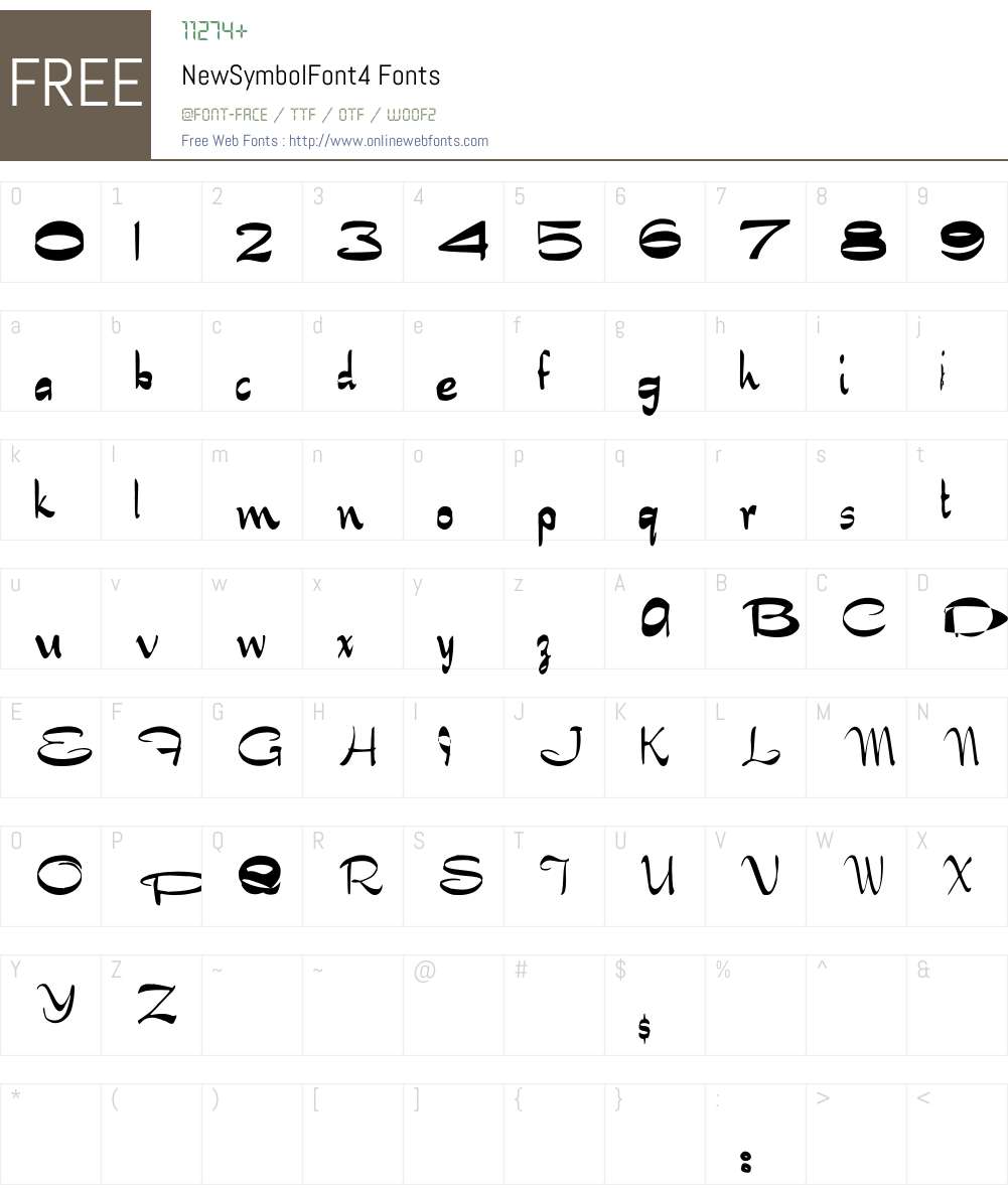 NewSymbolFont4 Font Screenshots