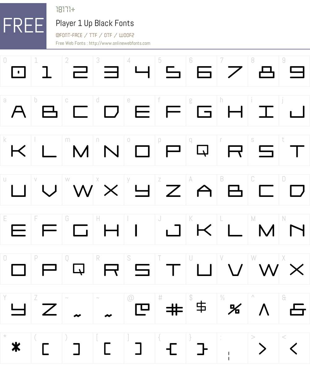 Player 1 Up Black Font Screenshots