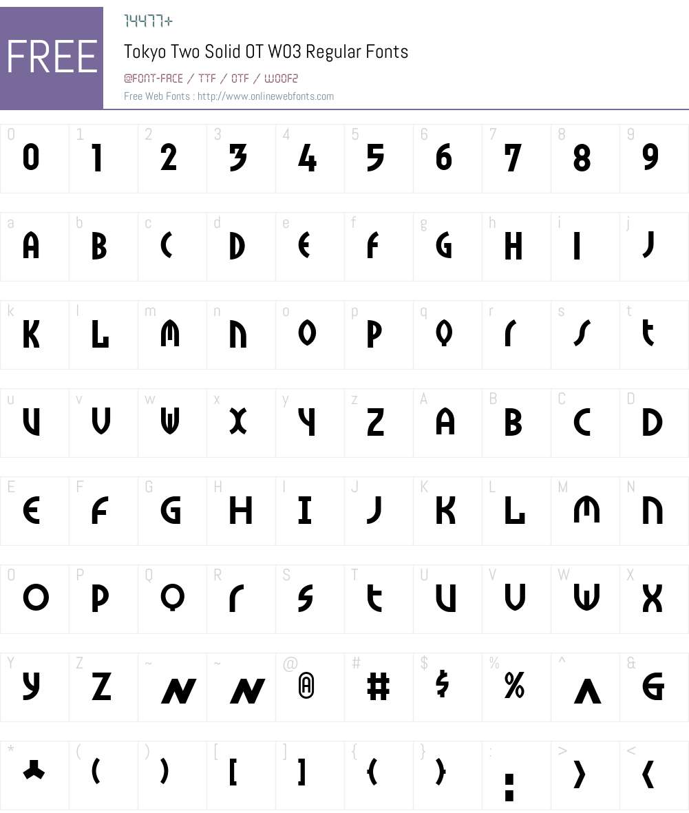 FF Tokyo Font Screenshots