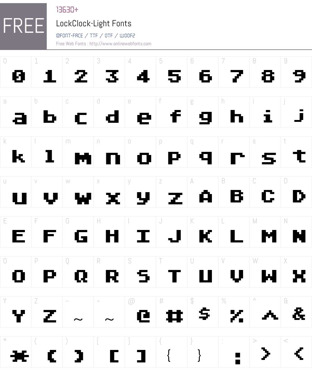 .Lock Clock Font Screenshots